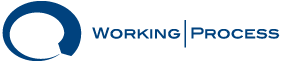 working process logo blu
